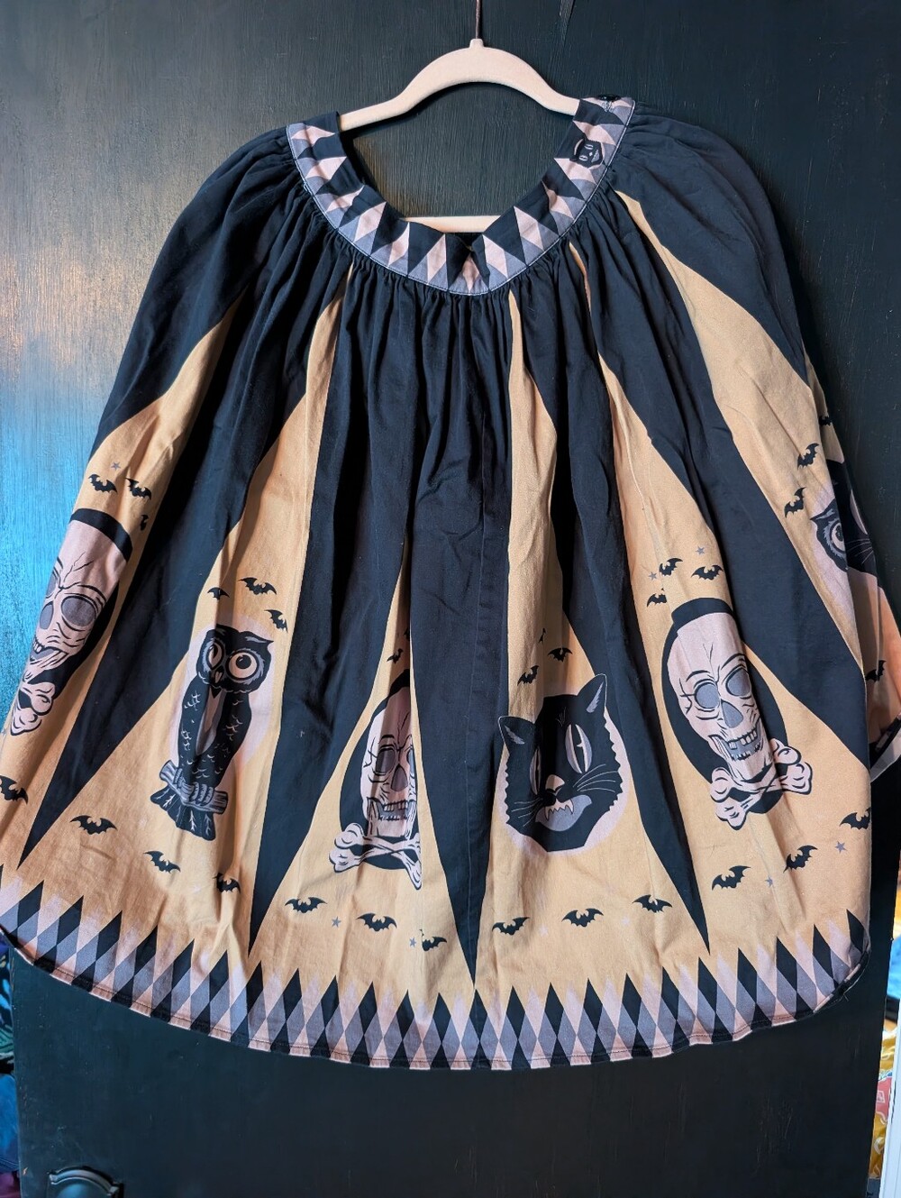 Oblong box Vintage Halloween Novelty Swing Skirt , XL